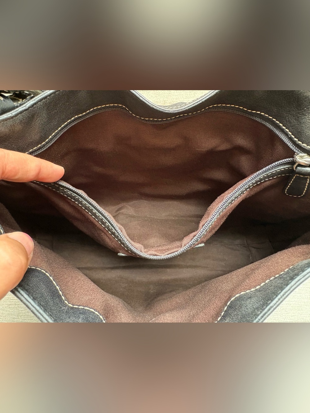 COACH Y2K Vintage Black Leather Hamilton Clip Hobo Shoulder Bag Handbag 7778 - Picture 8 of 12